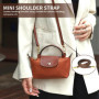 Bandoulière en Cuir pour Longchamp Mini Sacs, Remplacement en Cuir Véritable sans Perforation pour Le Mini Bag, Petit Sac a Main