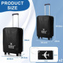 Housse Valise Protection, Protege Valises de Voyage Soute, Bagages Couverture Valise avec Poche, Poussière Housses de Protecteur