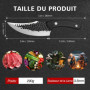 SHAN ZU Couteau de Chef avec Gaine en Cuir, Couteau de Cuisine Désosser en Acier à Haute Teneur en Carbone et Poignée étanche G1