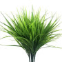 BuxiuGK 4 Pcs Arbustes en Plastique Artificiels 37cm Verts Plantes Artificielles Faux Herbe de Blé Plantes pour Le Jardin Extéri