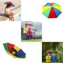 YANGWEN Chapeau Parapluie de Tete, Couleur Parapluie Tete, Pliable Chapeau Parapluie avec Bande élastique, pour Pêche Jardinage 