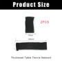 Lot de 2 filets de ping-pong noirs - Filet durable - Filet de rechange pour tables de tennis de table - Filet de tennis de table