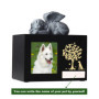 Urne funéraire pour chien - Urne funéraire en bois avec cadre photo - Boîte à souvenirs avec doublure en flanelle noire - Cadeau