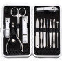 Kit Manucure Pedicure,12 en 1 Kit Manicure Ongle Complet Professionnel, Trousse Coupe Ongle Homme et Femme, Set Manucure Noir Po