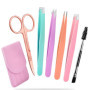 Portable Pince a Epiler,6 Pcs Pince à Épiler Acier Inoxydable Pince à Epiler Professionnelle Professionnelle Kit pour Sourcils p