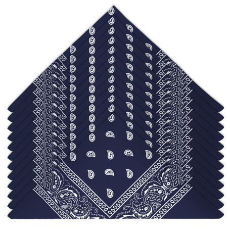 HOMIKLSA Foulard carré,Bandanas pour Hommes et Femmes, Pack de 12 Foulards Paisley, Bandanas Style Cowboy pour Mode et Accessoir