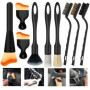 Pinceau Detailing Auto, 9 PCS Kit Nettoyage Voiture, Pinceau Nettoyage Voiture pour La Voiture Moto Cuir, Tableau de Bord, Intér