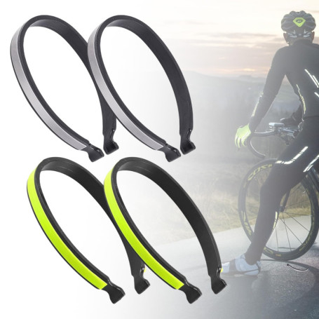 Lot de 2 Paires Serre,Pantalon Vélo Réfléchissants,Pinces Pantalon Vélo Haute Visibilité pour Sécurité Cycliste,Clips Attache Ju
