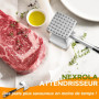 NEXROLA Attendrisseur de viande, Marteau Viande, Marteau à Steak, Maillet Double Face, Marteau à Attendrir avec Poignée Antidéra