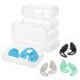 Bouchons d'oreilles de natation pour adultes,4 paires de bouchons en silicone souple,imperméables et réutilisables,protection de