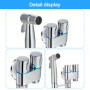 Douchette WC Bidet Toilette – Kit Douchette WC Haute Pression avec Robinet 2 Sorties et Tuyau 1,5M, Économie d’eau, Pommeau Ergo