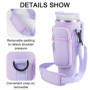 MLPKOI 1 Porte-Bouteille d'eau Accessoires Sac pour(Violet), avec Sangle RéGlable, Compatible avec 40oz 30oz Thermos Cup