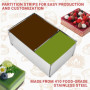 Cadre à Gâteau - Moule Réglable 28-53 x 18-32 x 10 cm - Acier Inoxydable - avec Séparateur, Cuisson Uniforme et Gâteaux à Étages
