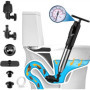 Wenbones Déboucheur WC Ventouse Haute Pression avec Baromètre, 3 Têtes de Piston et Gonfleur pour Évier, Baignoire, Douche, 4 Ac