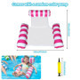 Hamac à eau - Fauteuil de natation - Hamac à eau avec filet - 3 en 1 - Matelas gonflable de piscine - Tapis de natation avec pom