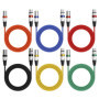 6 Pack Cable XLR, Câble Microphone XLR Male Femelle Symétrique DMX Plug Audio Connector 3 Pin Pour Les Enregistrement Studio (2M