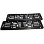 RZG Lot de 2 Supports de Plaque d'immatriculation en Fibre de Carbone véritable Noir France