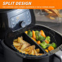 mongtsamz Moule Silicone Air Fryer, 2 Pièces Rond Accessoires Air Fryer Réutilisable Moule Air Fryer Plat Silicone Air Fryer pou