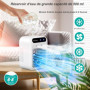 Climatiseur Portable, Climatiseur Mobile Silencieux, Refroidisseur d'air de 500 ml, Rafraichisseur d'air, 2 Vitesses, 2 Modes de