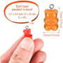 Pendentifs Charms d’Ours Coloré,36 Pcs Porte clés en Résine Ours Coloré Collier Bricolage pour Enfants Filles Résine Résine Colo