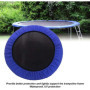 ANCLLO Coussin de sécurité de Rechange Universel pour Trampoline - 101,6 cm - Housse de Protection extérieure imperméable - Bleu