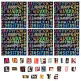 IDNVFY 6 Autocollants De Lettres Brillants Et 1 Boîte D'Autocollants De Lettres Vintage, Autocollants Imperméables, Décoration D