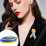 1 rouleau de ruban jaune et bleu de 4,6 m, ruban de couleur drapeau ukrainien, idéal pour la fabrication de rubans en tissu, gar