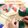 Ensemble de 9 crochets ergonomiques avec poignée souple pour un confort optimal et un contrôle précis, inclus marqueurs de maill
