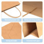 Sac en Papier Kraft Vintage - 30 Pièces Sac Pochette Cadeau avec Poignée - 27 x 21 x 11 cm