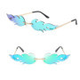 Smavles Lunettes de Soleil en Forme de Flamme 3 Pièces Party Lunettes,Lunettes de Fête Sans Monture Unisexe Montures de Lunettes