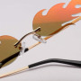 Smavles Lunettes de Soleil en Forme de Flamme 3 Pièces Party Lunettes,Lunettes de Fête Sans Monture Unisexe Montures de Lunettes