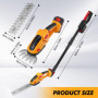 Taille-haie électrique 2-en-1 avec tige télescopique extensible (2,5 m), 2 lames professionnelles, double batterie 1500 mAh et c