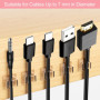 Zeripikfoasp 150 Pièces Clips Câbles, Attache Cable Adhesif Rangement de Accroche, Câble Fixation Auto Collant, Organisateur de 