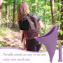 Portatif Urinoir Debout Réutilisable pour Femme Silicone Entonnoir RandonnéE Toilette Camping, La Couleur Violette