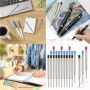 Recharges de Stylo Bille Multifonction,23 PCS Stylo à Bille Métalliques,Pour Bureau,École,Voyage ou Cadeau Professionnel(10 Noir