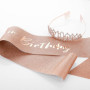 BOBOZHONG Couronne à Strass & Écharpe Pailletée Rose Gold pour Fille de 10 Ans – 'It's my 10th Birthday' – Cadeau d'Anniversaire