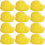 Loppdece Lot de 12 casques de chantier pour enfants, casque jaune pour enfants, casque de chantier, réutilisables, souples pour 