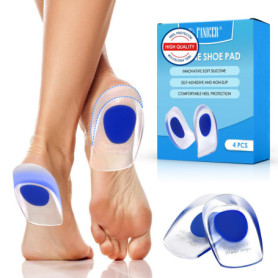 2 Paires Talonnettes en Gel,Semelle orthopédique, Silicone souple, Coussinets pour talon arrière, Antichoc Confortable, Soulage 