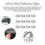 KIMISS12 pièces Vent Déflecteur Clips De Voiture Vent Pluie Déflecteur Canal En Acier Inoxydable Fixation Clips De Retenue Fit p