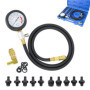 FreeTec Testeurs de Pression d'Huile, 140psi 10bar Manometre Pression Huile Moteur, Kit Outil Pression Huile Mano Pression Huile