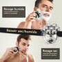 ETENTOUS Rasoir Électrique Homme, 6 en 1 Tondeuse Finition Professionnel, Tondeuse Cheveux Hommes Rotatif 7D Étanche IPX6 Rasoir