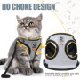 Omnikryp Ensemble Harnais et Laisse pour Chat Anti évasion, Harnais Chat Reglable, Chat Refléchissant Gilet Respirant (M Gris)