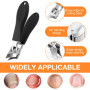 Poraceous 2 Pièces Coupe Ongle Pied, Coupe-ongles Incurvés Inclinés, Nail Clipper Sans Éclaboussures, Large Ouverture Nail Clipp