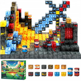 108PCS Jouets de Blocs de Construction magnétiques-Ensemble de Jouets Montessori, Magnetic Blocks for Boys and Girls Aged 3+ Yea