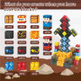 108PCS Jouets de Blocs de Construction magnétiques-Ensemble de Jouets Montessori, Magnetic Blocks for Boys and Girls Aged 3+ Yea