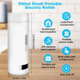 NVIYAM Bouilloire de Voyage(500 ml), Mini Bouilloire Electrique, 3 en 1 Bouilloire Portable - 4 régulateurs de température, pour