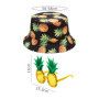 CHSZSH 1 Chapeau Seau Pour Femme, 1 Paire De Lunettes Ananas, Chapeau De Soleil Motif Ananas, Joli Chapeau De Soleil Pour Femme,