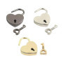 3 serrures à clé d'amour, serrures à clé en forme de cœur, cadenas coeur rétro, serrures à clé en métal, cadenas ménagers