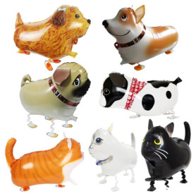 7 Pièces De Ballons D'Animaux, Ballons En Film D'Aluminium D'Animaux Simulés, Ballons De Promenade Pour Chat Et Chien, Décoratio