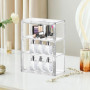 Vitrine Acrylique, Vitrine Exposition pour Objets de Collection 36x13x27cm 2 étagères Vitrine Anti Poussière Certifiée UV pour F
